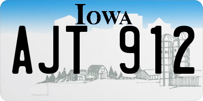 IA license plate AJT912