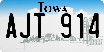 IA license plate AJT914