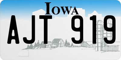 IA license plate AJT919