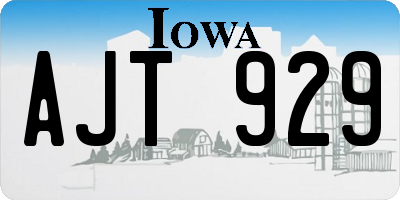 IA license plate AJT929