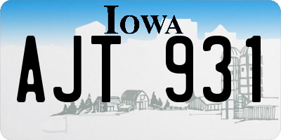 IA license plate AJT931