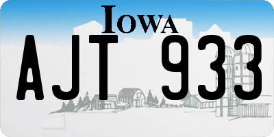 IA license plate AJT933