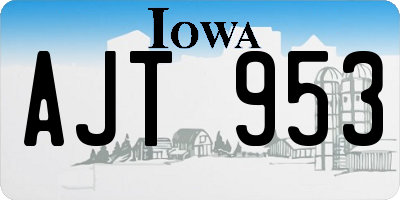 IA license plate AJT953