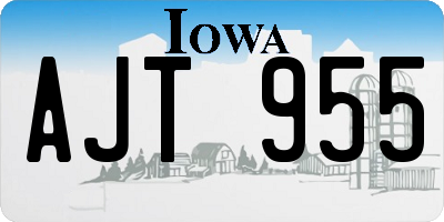 IA license plate AJT955