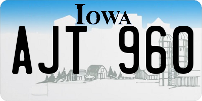 IA license plate AJT960