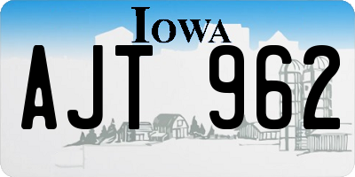 IA license plate AJT962