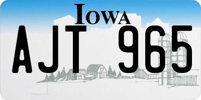 IA license plate AJT965