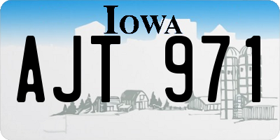 IA license plate AJT971