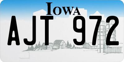 IA license plate AJT972