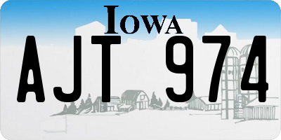 IA license plate AJT974