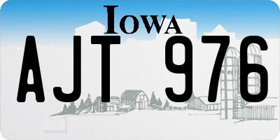 IA license plate AJT976