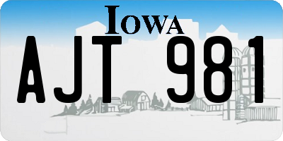 IA license plate AJT981