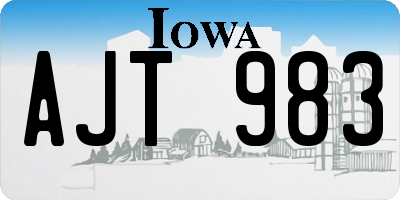 IA license plate AJT983