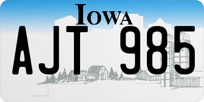 IA license plate AJT985