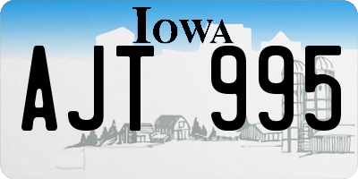 IA license plate AJT995