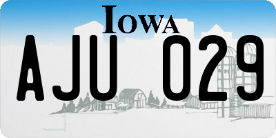 IA license plate AJU029