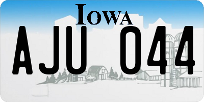 IA license plate AJU044