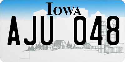 IA license plate AJU048
