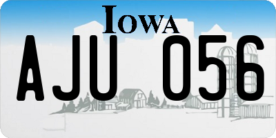 IA license plate AJU056