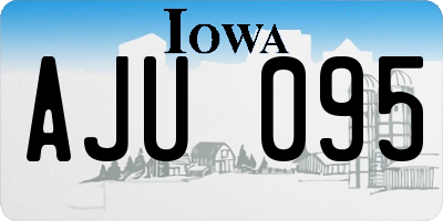 IA license plate AJU095