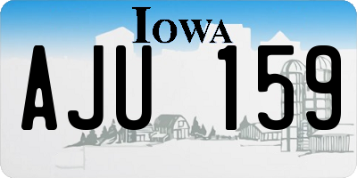 IA license plate AJU159