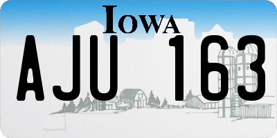 IA license plate AJU163