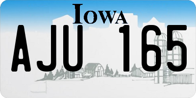 IA license plate AJU165