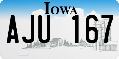 IA license plate AJU167