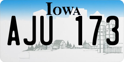 IA license plate AJU173