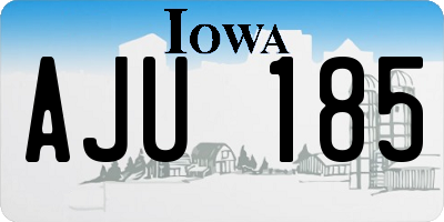 IA license plate AJU185