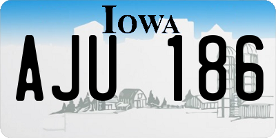 IA license plate AJU186