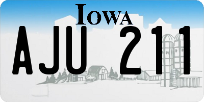IA license plate AJU211
