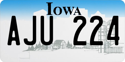 IA license plate AJU224