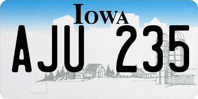 IA license plate AJU235