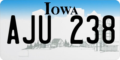IA license plate AJU238