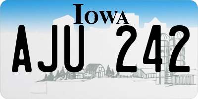 IA license plate AJU242
