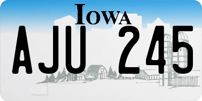 IA license plate AJU245
