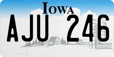 IA license plate AJU246