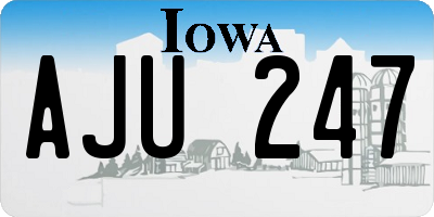 IA license plate AJU247