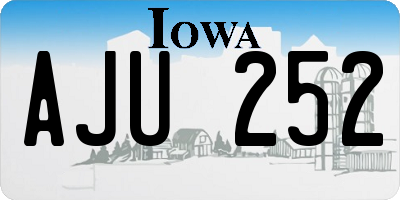 IA license plate AJU252