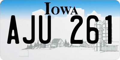 IA license plate AJU261