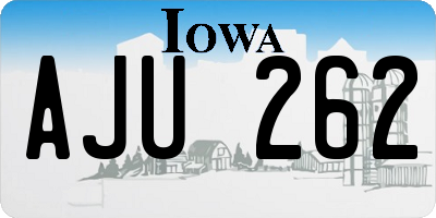 IA license plate AJU262