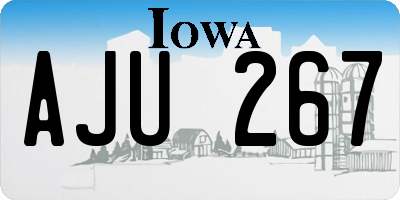 IA license plate AJU267