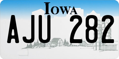 IA license plate AJU282