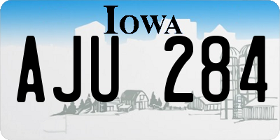 IA license plate AJU284
