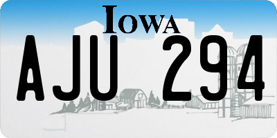 IA license plate AJU294