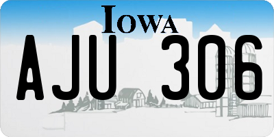 IA license plate AJU306