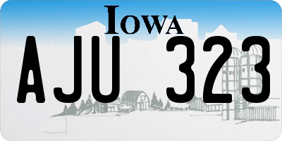 IA license plate AJU323