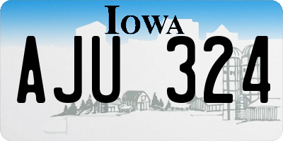 IA license plate AJU324