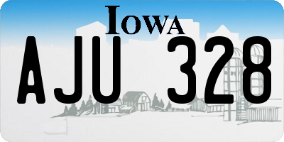 IA license plate AJU328